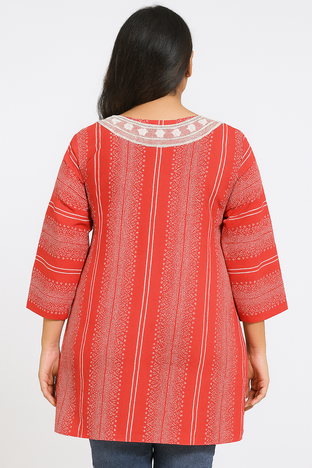 Elegant Red Printed Top - Image 2